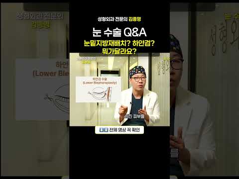 눈 수술 Q&A 눈밑지방재배치?하안검?