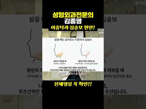 이중턱·심술보, 다이어트로 해결 안 되는 이유