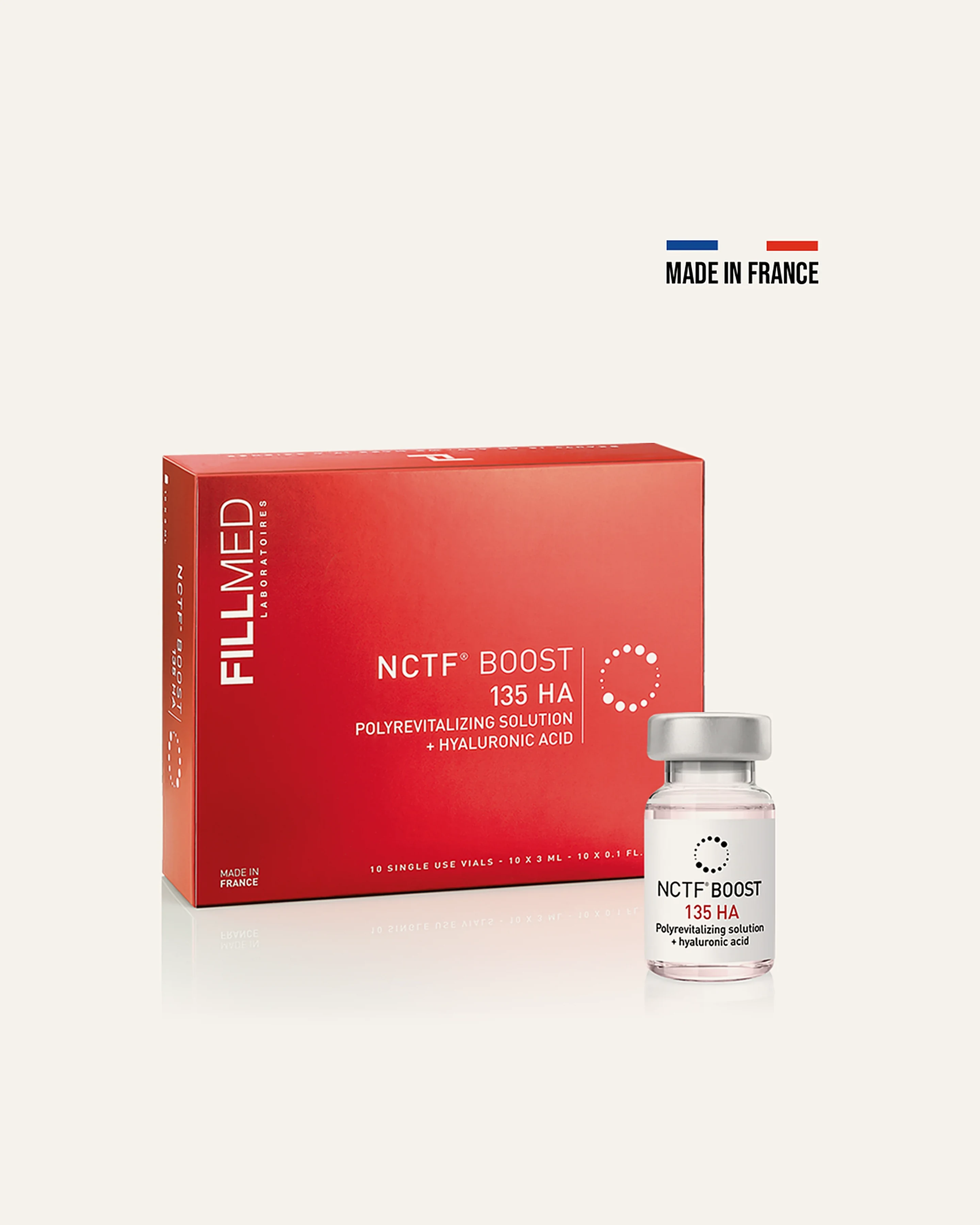 NCTF 135 HA 제품 박스와 바이알