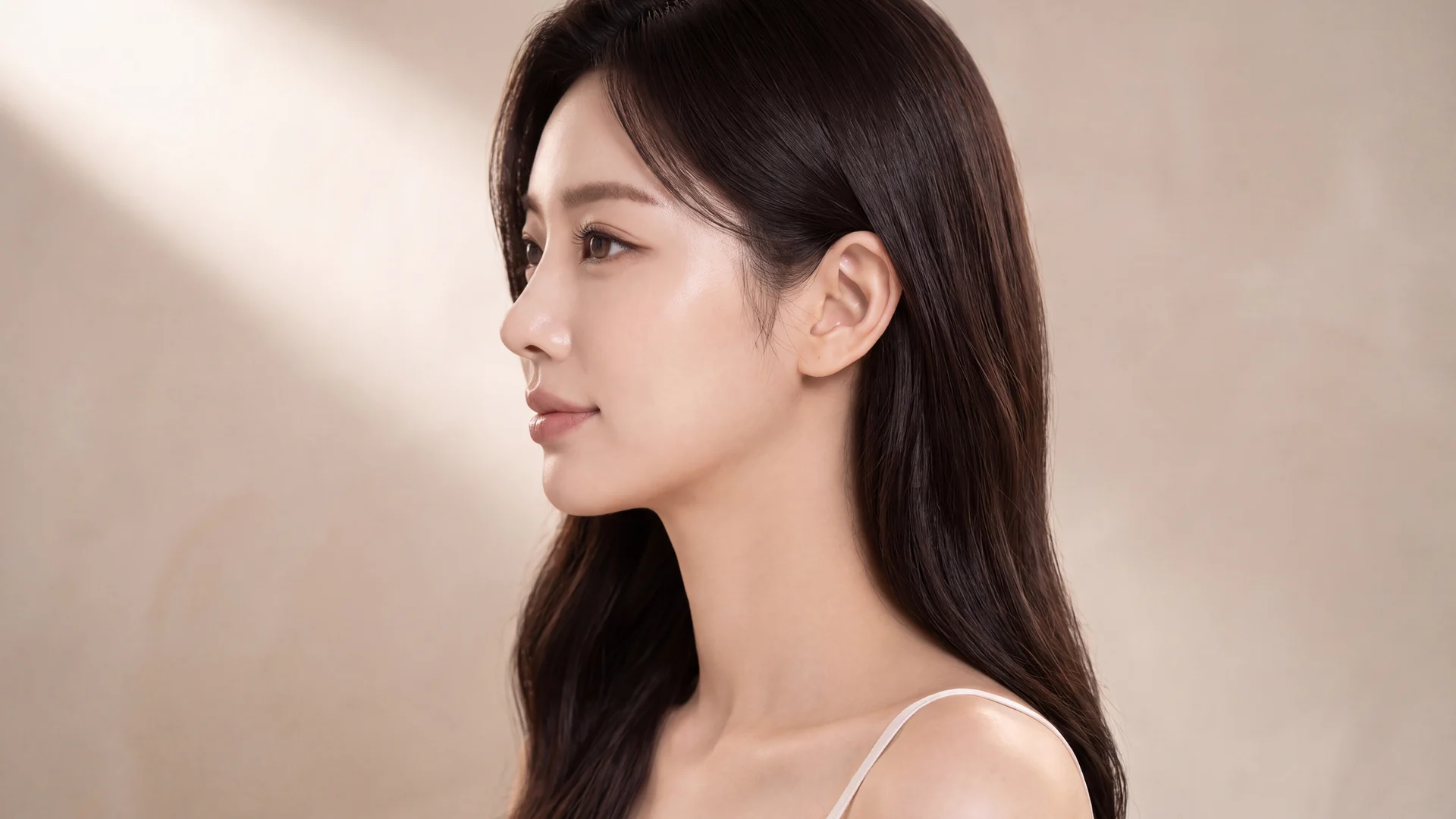 3/4 측면에서 본 자연스러운 코 라인